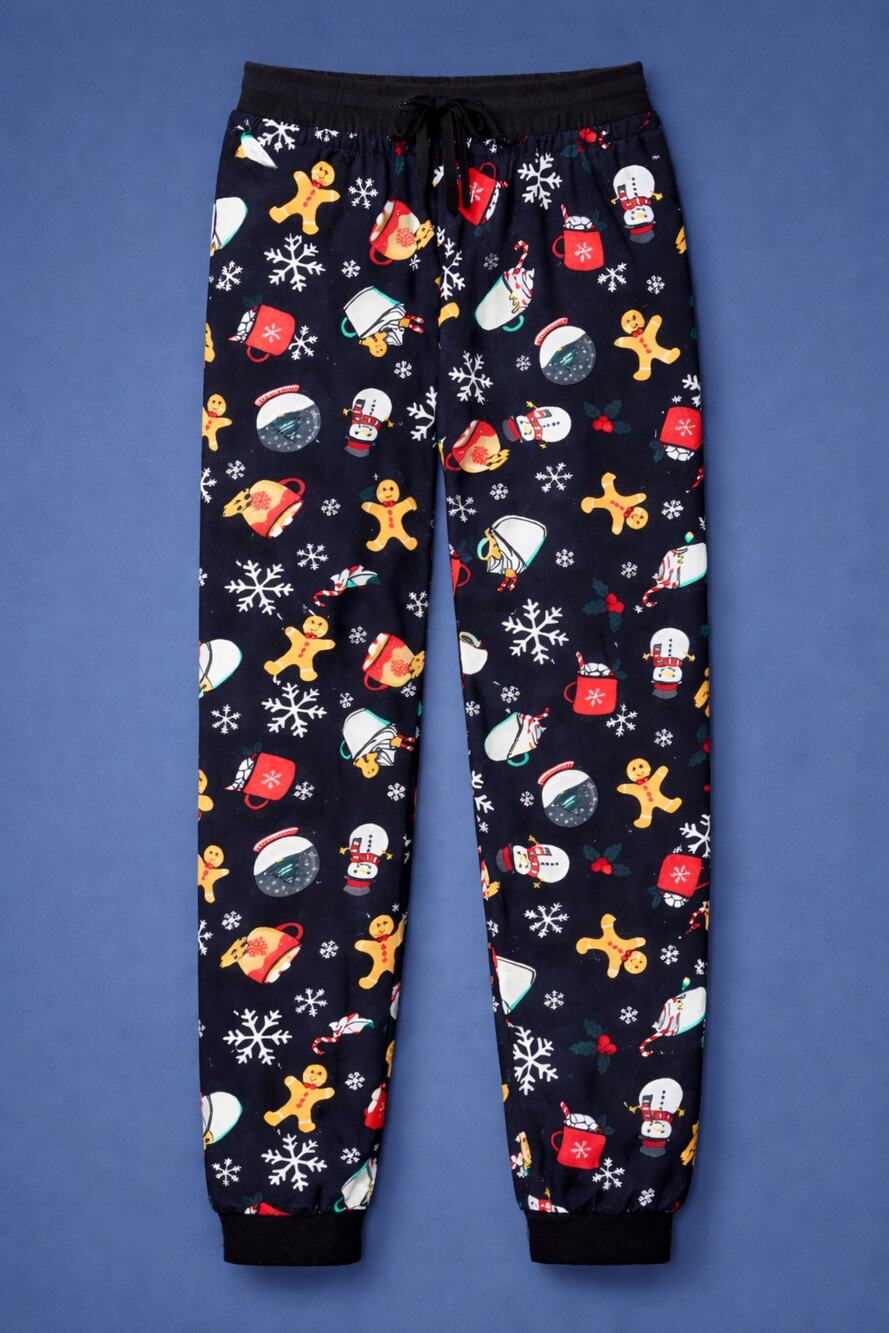 Unisex Big Kids Holiday Christmas Pajama Pants with Drawstring Size 14 - Picture 1 of 3